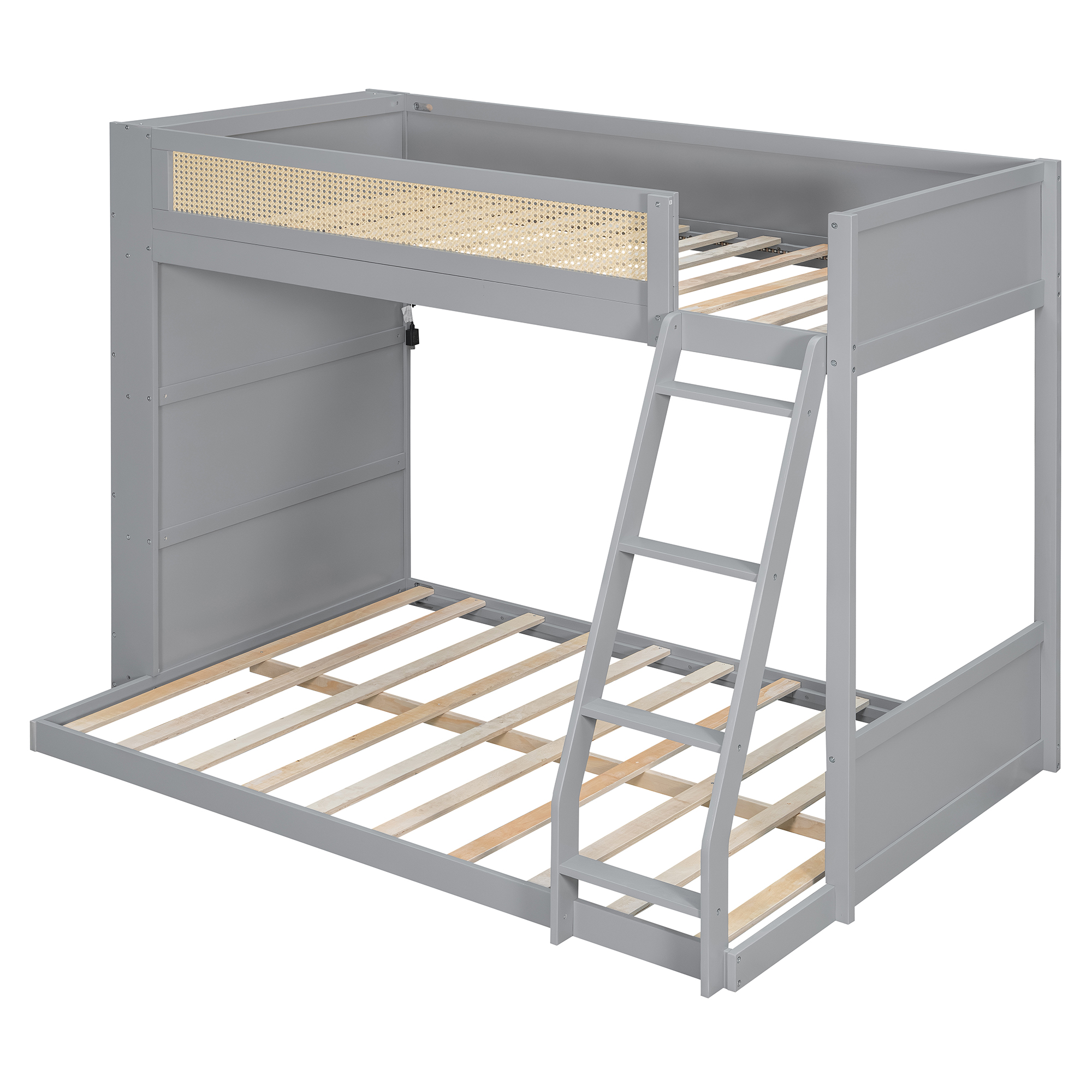 Twin over Full Bunk Bed with Shelf and LED 8 Twin over Full Bunk Bed with Shelf and LED