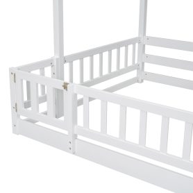 Pine Solid Wooden Bunk Bed with Slide, Storage Staircase and Safety Guardrails
