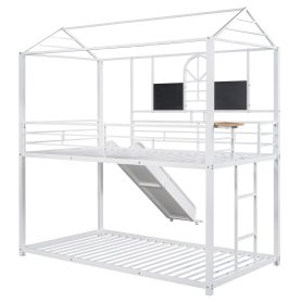 Metal Twin Over Twin Bunk Bed With Slide 38 Metal Twin Over Twin Bunk Bed With Slide