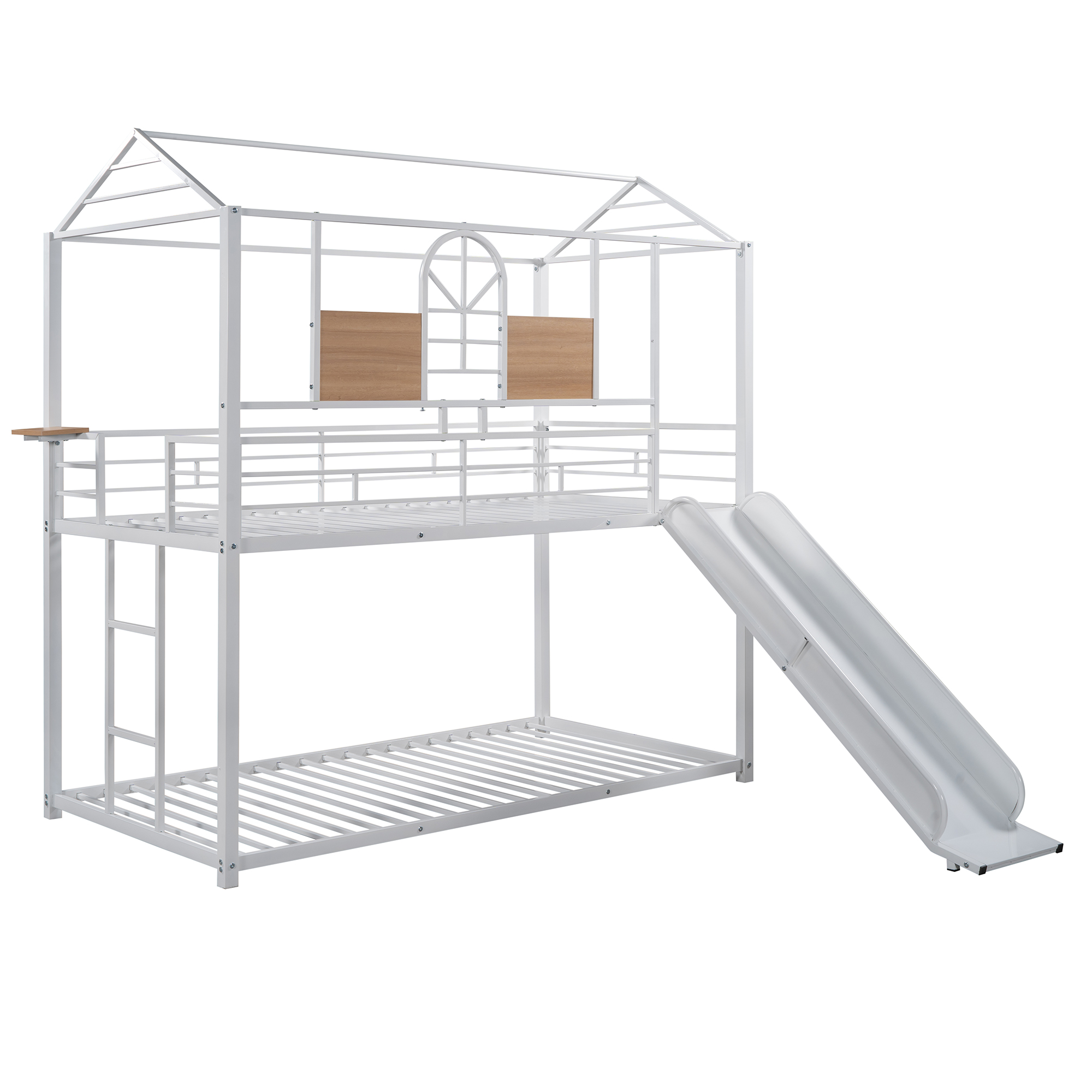 Metal Twin Over Twin Bunk Bed With Slide 16 Metal Twin Over Twin Bunk Bed With Slide