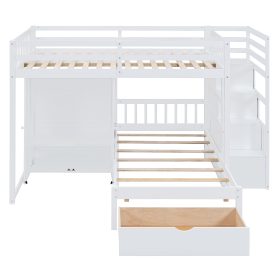 Full Over Twin Bunk Bed with Wardrobe, Drawers 30 Full Over Twin Bunk Bed with Wardrobe, Drawers