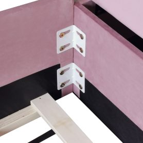 Twin Size Velvet Upholstered Daybed with Stairs & Gas Lift Storage Ottoman, Contrast Color, Padded Guardrails