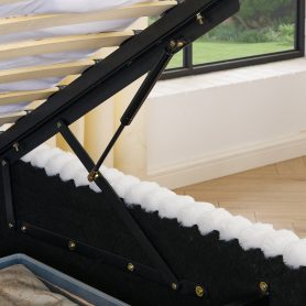 King Functional Vertical Striped Bed with Gas Lift Storage 23 King Functional Vertical Striped Bed with Gas Lift Storage