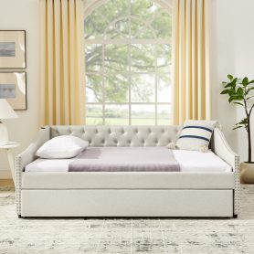 Full Size Daybed with USB Charging & Pull-out Extendable Bed