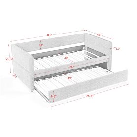 Twin Size Daybed With Twin Size Pop-Up Trundle