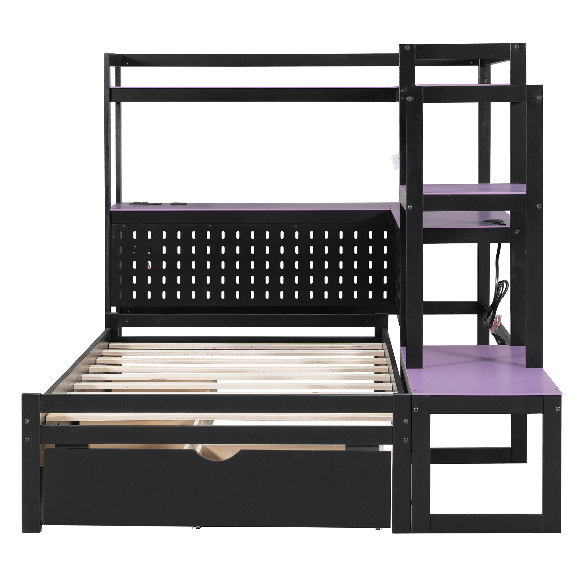 Twin Size Gaming Daybed with Integrated Desk and LED Light 8 Twin Size Gaming Daybed with Integrated Desk and LED Light