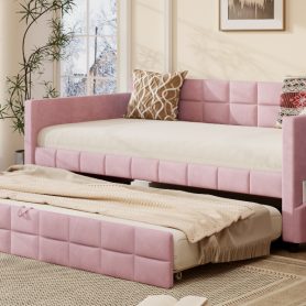 Modern Twin Size Daybed with Pull-Out Trundle