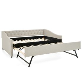 Full Size Daybed with USB Charging & Pull-out Extendable Bed