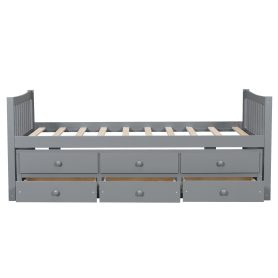 Daybed with Trundle and Drawers, Twin Size