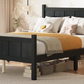 Full Size Flat Panel Bed with Headboard & Footboard