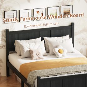 Full Size Flat Panel Bed with Headboard & Footboard