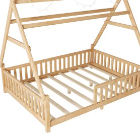 Full Low Floor House Bed With Fence And Roof 39 Full Low Floor House Bed With Fence And Roof