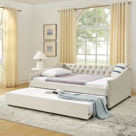 Full Size Daybed with USB Charging & Pull-out Extendable Bed