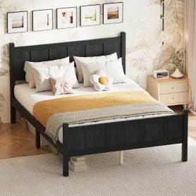 Full Size Flat Panel Bed with Headboard & Footboard