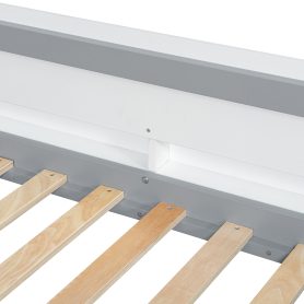 House-Shaped Wooden Bunk Bed with Slide & Storage Staircase