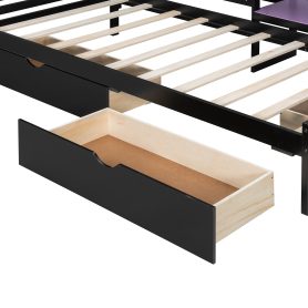 Twin Size Gaming Daybed with Integrated Desk and LED Light 74 Twin Size Gaming Daybed with Integrated Desk and LED Light