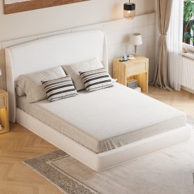 Upholstered Queen Bed Frame with Wingback Headboard 26 Upholstered Queen Bed Frame with Wingback Headboard