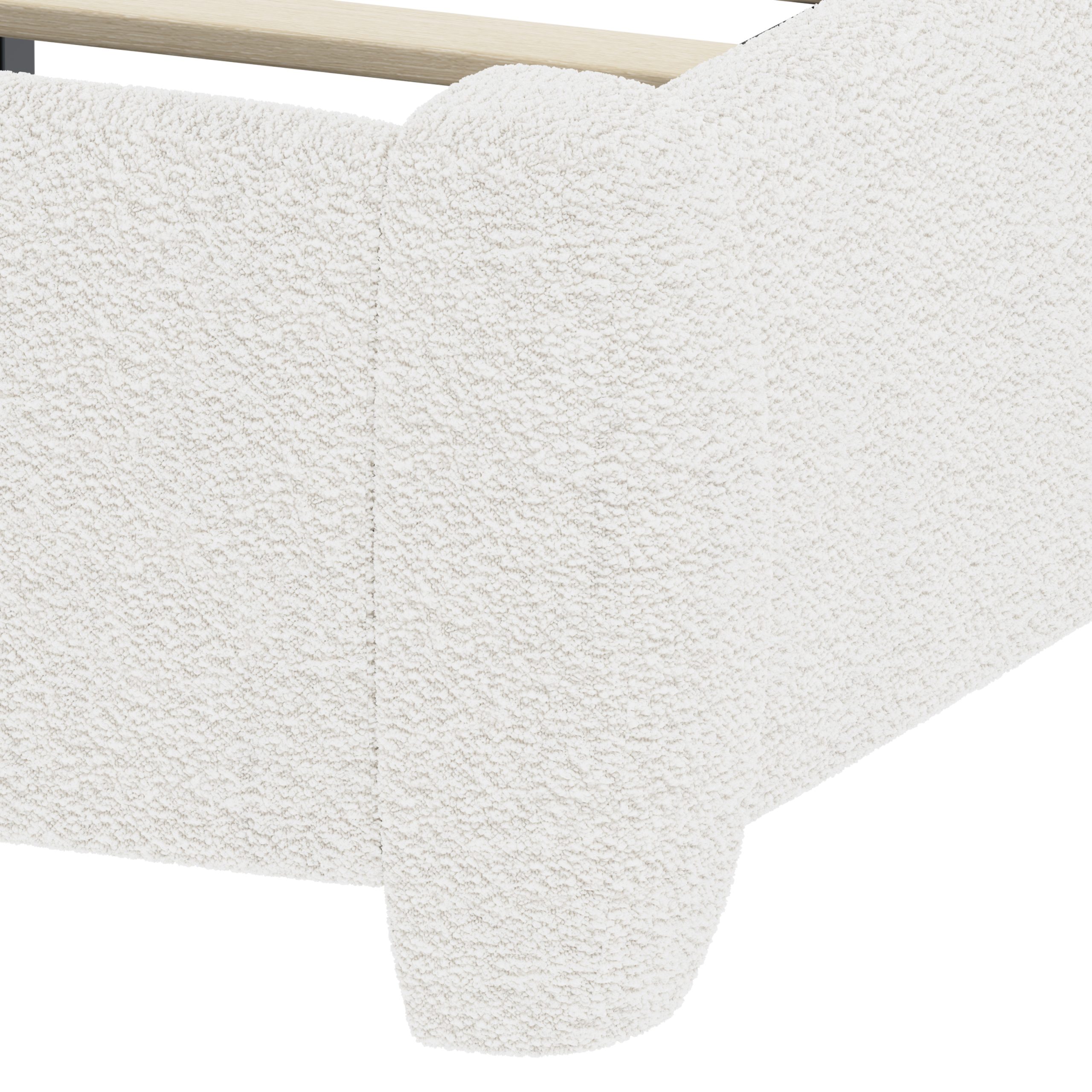 Boucle Queen Bed Frame with Adjustable Height Headboard 16 Boucle Queen Bed Frame with Adjustable Height Headboard