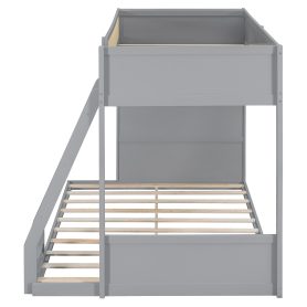 Twin over Full Bunk Bed with Shelf and LED 24 Twin over Full Bunk Bed with Shelf and LED