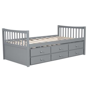 Daybed with Trundle and Drawers, Twin Size