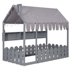 Twin Size Montessori House Bed for Kids