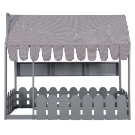 Twin Size Montessori House Bed for Kids