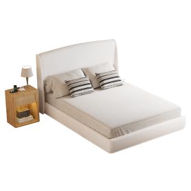 Upholstered Queen Bed Frame with Wingback Headboard 31 Upholstered Queen Bed Frame with Wingback Headboard