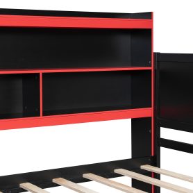 Full Size Gaming Daybed with Integrated Desk and Lights 42 Full Size Gaming Daybed with Integrated Desk and Lights