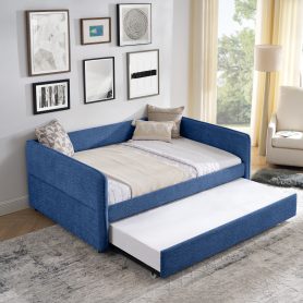 Full Size Daybed With Twin Size Pop-Up Trundle