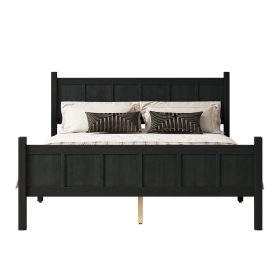 Queen Size Flat Panel Bed with Headboard & Footboard