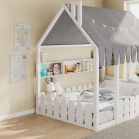 Full Size Montessori House Bed for Kids
