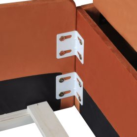 Queen Size Velvet Upholstered Daybed with Stairs & Gas Lift Storage Ottoman, Contrast Color, Padded Guardrails