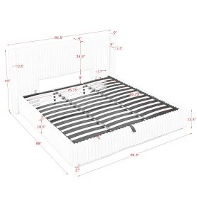 King Functional Vertical Striped Bed with Gas Lift Storage 29 King Functional Vertical Striped Bed with Gas Lift Storage