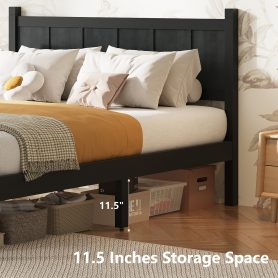 Full Size Flat Panel Bed with Headboard & Footboard