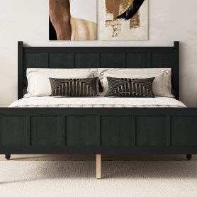 Queen Size Flat Panel Bed with Headboard & Footboard