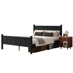 Queen Size Flat Panel Bed with Headboard & Footboard