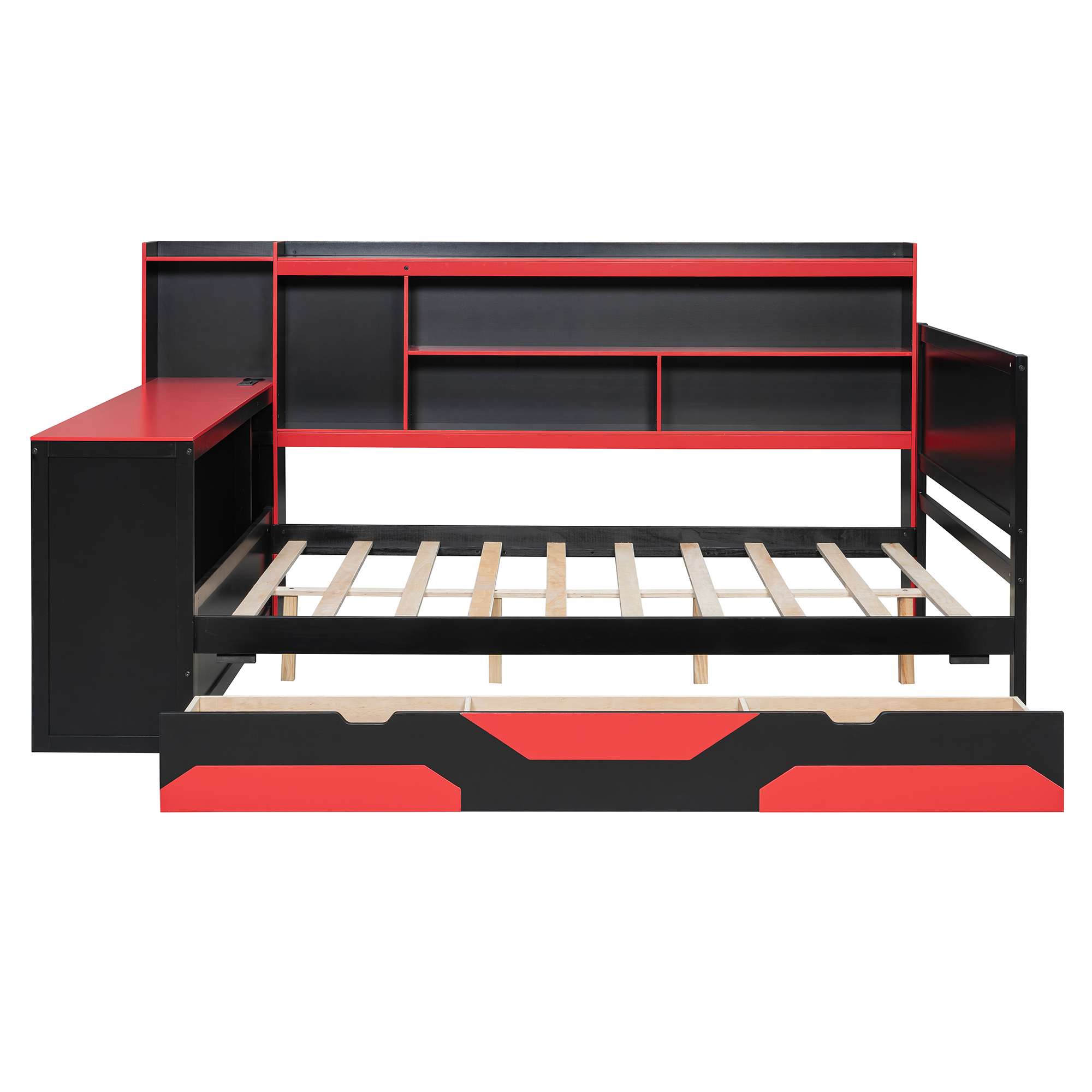 Full Size Gaming Daybed with Integrated Desk and Lights 7 Full Size Gaming Daybed with Integrated Desk and Lights