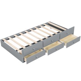 Daybed with Trundle and Drawers, Twin Size