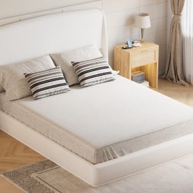 Upholstered Queen Bed Frame with Wingback Headboard 40 Upholstered Queen Bed Frame with Wingback Headboard