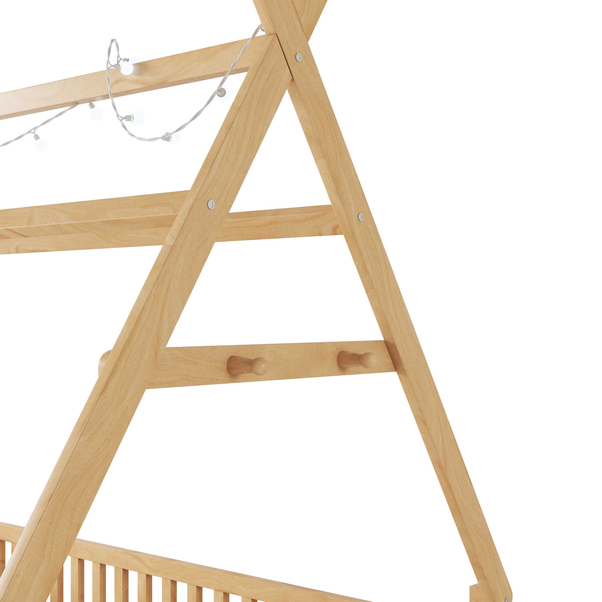 Full Low Floor House Bed With Fence And Roof 14 Full Low Floor House Bed With Fence And Roof