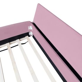 Full Size Velvet Upholstered Daybed with Stairs & Gas Lift Storage Ottoman, Contrast Color, Padded Guardrails