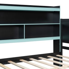 Queen Size Gaming Daybed with Integrated Desk and Lights