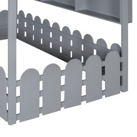 Twin Size Montessori House Bed for Kids