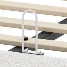 Boucle Full Bed Frame with Adjustable Height Headboard 36 Boucle Full Bed Frame with Adjustable Height Headboard