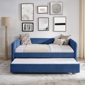 Full Size Daybed With Twin Size Pop-Up Trundle