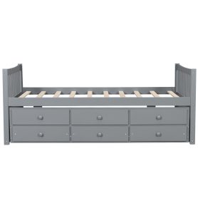 Daybed with Trundle and Drawers, Twin Size
