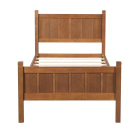 Twin Size Flat Panel Bed with Headboard & Footboard