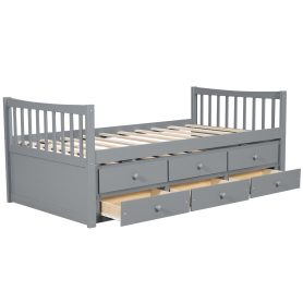 Daybed with Trundle and Drawers, Twin Size