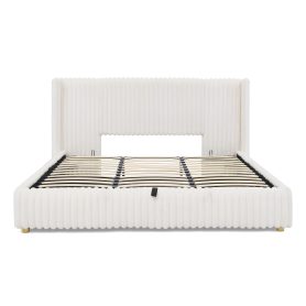 King Functional Vertical Striped Bed with Gas Lift Storage 24 King Functional Vertical Striped Bed with Gas Lift Storage