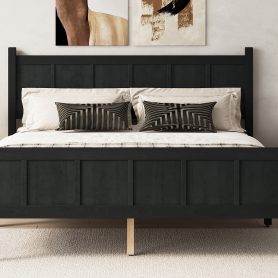 Queen Size Flat Panel Bed with Headboard & Footboard